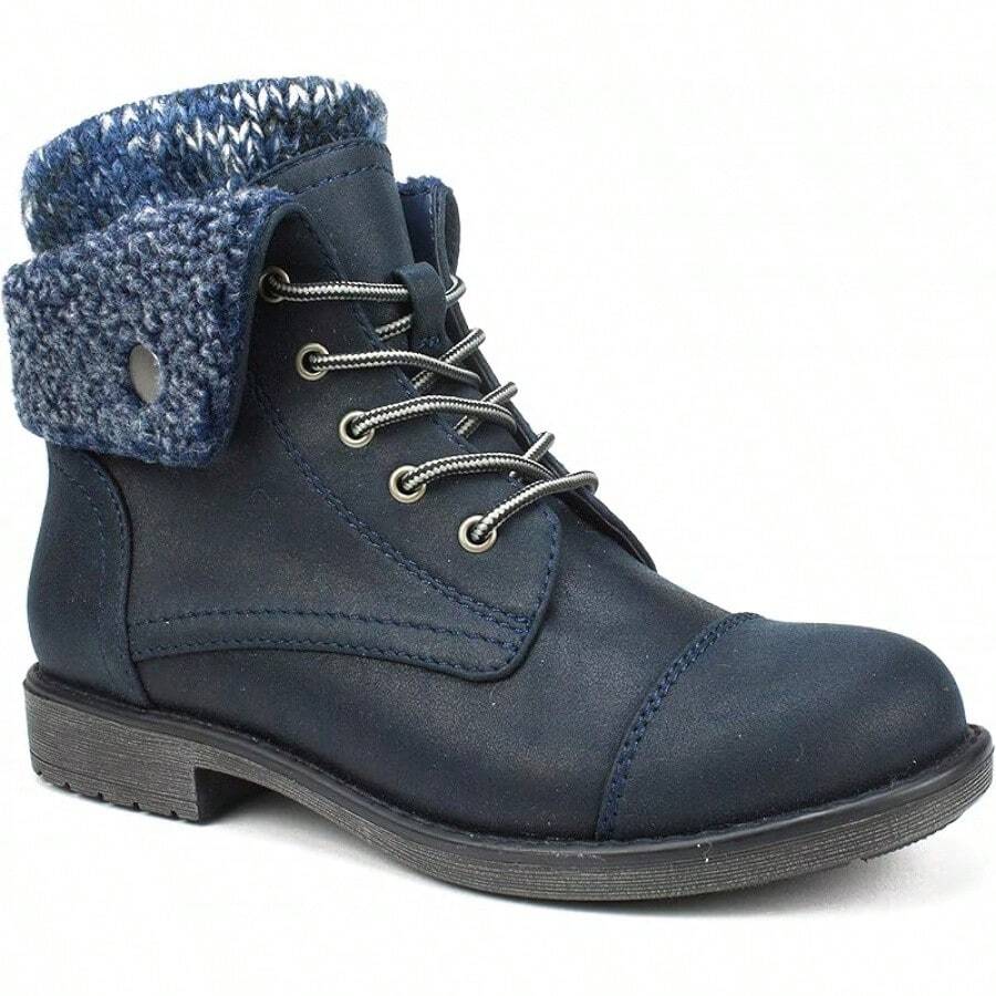 Bota de estilo para senderismo para mujer - Duena - Azul marino/Tela/Forro polar - Ver 1