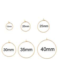 20 قطعة من أقراط الحلقة من الفولاذ المقاوم للصدأ، أقراط دائرية كبيرة لصنع المجوهرات DIY واكسسوارات