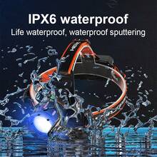 990000LM Ultra Bright Outdoor Headlight 30W LED Headlamp 18650 Long Range 3000M USB Rechargeable Head Flashlight Camping Lantern - Black - View 11