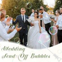 405 Pcs Wedding Bubbles Wands Set Include Heart Bubble Wands Bubbles Send Off Cards Gift Tags Wood Photo Frame Ribbons For Wedding Send Off Party Favors Sage Green - 鼠尾草綠 - 查看 4