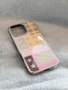 GUCADI 1 szt. galwanizowanej żywicy INS Style Różowy motyl, gwiazda, gradientowe paski, miękka, twarda obudowa na telefon, kompatybilna z 'em 16/15/14/13, wodoodporna, odporna na wstrząsy, odporna na upadki i zarysowania - Wielokolorowe - Zobacz 4