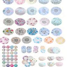 20/15/10/8/5/3/1 件花朵多色加厚浴帽，防水淋浴加厚，可重复使用洗发防水防油浴帽，烹饪或防尘，EVA 材质和弹性设计，适合女性、SPA 和美发沙龙、返校、旅行度假必需品、女士发饰 - 彩色 - 查看 17