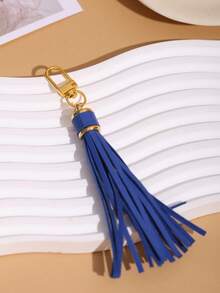 12个彩色仿皮流苏钥匙扣 | 闪亮流苏吊坠，适用于钥匙、包包和钱包 - 时尚女士配饰 - 彩色 - 查看 9