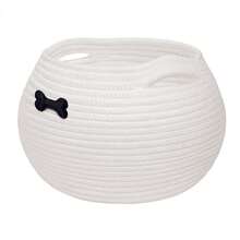 OYHOMO Round Globosity Storage Basket With Handle, Pet Toys Basket Cat Dog Toys Basket Home Decor Woven Storage Organizer For Bathroom, Living Room, Bedroom, Office - Multipurpose Open-Top Container For Towels, Cosmetics, Plants - Multicolor - View 15