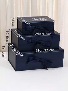 1 صندوق هدايا قابل للطي باللون الأسود، صندوق تغليف هدايا، صندوق هدايا لتقديمه للعائلة والأصدقاء، استخدام عام لهدايا المناسبات