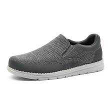 Mocasines sin Cordones para Hombre, Zapatos Casuales Ligeros y Elásticos - Gris Oscuro - Ver 2
