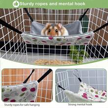 Small Animal Hideaway& Hammock, Cozy House With Roof For Small Pets To Sleep And Hide - Washable Pet Cave& Hideout Corner, Hanging Hammock Hideout Bed, Cage Accessories For Guinea, Hamster, Rat, Glider, Squirrel, Ferret, Kitten, Squirrel, Chinchilla