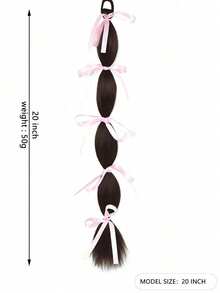 Synthetic Hairpiece Ponytail Natural Extension Hair Pony Tail Hair Silk RibbonBraiding Fashion Boxing Braids For Women - Multicolor - View 16