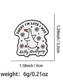 Fashionable Parrot Brooch With Faux Pearl And Rhinestone - Luxury Animal Badge For Women, Suitable For Daily Outfit Or Party Wear Funny Goose Brooch - "Today I'm A Serious Goose" With Briefcase And Tie - Zinc Alloy Quirky Office Goose Accessory - Humorous Desktop Decor, Birthday Or Promotion Gift For Goose Lovers Novelty Goose Pin Suitable For Jackets, Backpacks, Hats - Unique Goose Costume Party Decoration - Green - View 10