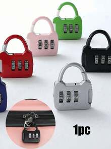 Digit Mini Round Combination Lock, Padlock, Anti-Theft, Luggage Lock, Student, Dormitory, School Bag, Cabinet, Drawer Lock,For Luggage, Pencil Case, Backpack, Cartoon Waterproof Padlock For Outdoor Travel, Student Dormitory, Cabinet, Drawer,Electric Bike, Bicycle Basket Lock, Helmet Lock, Cabinet, Luggage, Travel Accessories