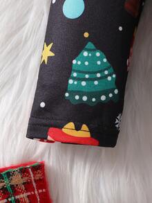 Young Boy Comfortable Christmas Pattern Pullover Long Sleeve Casual Homewear, Spring/Autumn - Black - View 5