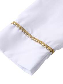 Vestido musulmán de hombre con borde dorado y color contrastante, túnica árabe de manga larga con bolsillo, cuello redondo, kaftan largo, ropa tradicional árabe y musulmana del Medio Oriente, túnica árabe, vestimenta casual musulmana, túnica musulmana de manga larga para hombre, vestido largo con cremallera y contraste, vestimenta casual