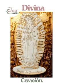 Divina Creacion Virgencita Imagen Virgen De Guadalupe Morenita Mdf 3mm - Albaricoque - Ver 1