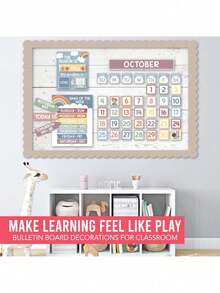 Classroom Calendar, 98 Pieces, Bulletin Board, Hadley Designs, Calendars & Planners, Calendar 2025, Calendar Creative Minimalist, Calendar>Teacher, Yearly Calendars, Calendario 2025-2026, Academic Calendar 2025-2026, Wall Calendar 2025, Numbers Calendar, - 柔和的彩虹 - 查看 5