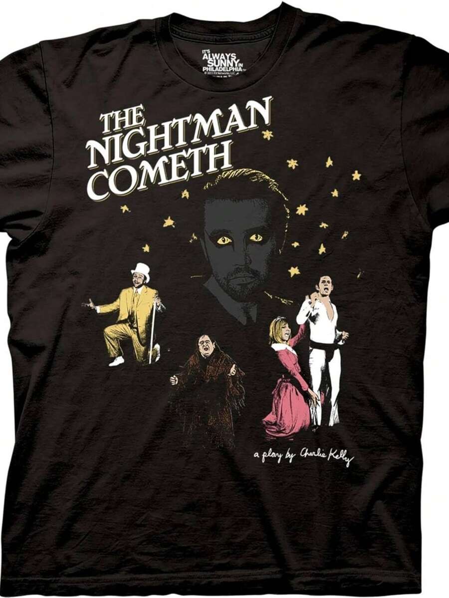 Ripple Junction It's Always Sunny In Philadelphia The Nightman Cometh Adult TV T-Shirt Officially Li - màu đen - Xem 1