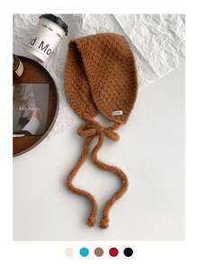 可调节麻花针织耳罩，搭配可拆卸围巾。舒适别致、百搭的冬季时尚配饰。 - 彩色 - 查看 11