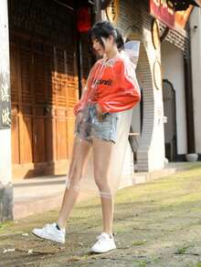 1pc Fashionable Transparent Long Raincoat, Full Body Rain Jacket