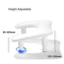 1个可调节U型美甲手托枕，PU皮革美甲师手托，适用于专业美甲沙龙 - 白色 - 查看 8