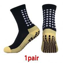 10/6/4/1 Pair, Anti-Slip Dispensing Mid-Calf Football Socks, Sport Socks With Enhanced Grip - Moisture-Wicking, Breathable Fabric - Non-Slip Soccer Ideal For Football, Basketball & Running, Grip Socks For Enhanced Control, Premium Football Accessories & Must-Have Soccer Accessories For Players