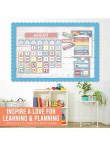Classroom Calendar, 98 Pieces, Bulletin Board, Hadley Designs, Calendars & Planners, Calendar 2025, Calendar Creative Minimalist, Calendar>Teacher, Yearly Calendars, Calendario 2025-2026, Academic Calendar 2025-2026, Wall Calendar 2025, Numbers Calendar, - 柔和的彩虹 - 查看 1