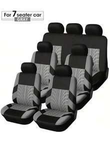 13pcs/9pcs/4pcs Sarung Jok Mobil Universal - Cocok Untuk SUV, Truk Dan Kendaraan 7-Seater | 3-Baris Jok Bahan Poliester (Jok Depan Bucket + Jok Belakang Terpisah) | Bernapas, Anti-Selip, Kompatibel Dengan Airbag | Pelindung Interior Mobil Unisex. 9pcs Model 5-Seater (2 Jok Depan + Sandaran Punggung + Jok Belakang + 5 Sandaran Kepala) Dan 4pcs Model 2-Seater (2 Jok Depan + 2 Sandaran Kepala) - Satu-Ukuran - View 14