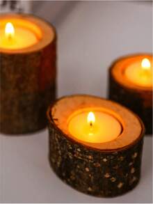 1/3/6 Pezzi Portacandele in legno per Tealight, Portacandele in legno per Votiva per Centrotavola per Matrimoni, Compleanni, Vasi da Fiori per Centrotavola Rustici, Decorazione per la Casa, Ottimi Regali, Decorazione Natalizia, Decorazione di Ognissanti, Forniture Scolastiche
