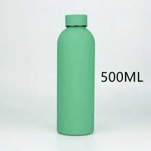 1 Stück doppelwandige Edelstahl Vakuumisolierte Flasche in einfarbig kreativem Design mit kleiner Öffnung, Yoga Flasche, Sommer Sport Wasserflasche, verschiedene Farben, geeignet als Geschenk zur Einschulung, zu Feiertagen und Geburtstagen für Jungen und Mädchen, für Büro, Zuhause und als isolierte Reiseflasche, mit glatter Gummi-Oberfläche