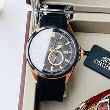 Orient 东方男式机械自动运动手表玫瑰金飞行员风格钢表 RA-AK0604B10B - 黑色 - 查看 3