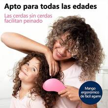 Antiestático Cepillo para Cabello, Detangling Brush,Favorece Crecimiento del Cabello, Evita Encrespamiento, en Húmedo y en Seco, Peina Cabello, Apto para Todo Tipo de Cabellos. - Violeta - Ver 6
