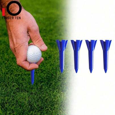 FINGER TEN Golftees Plast 1 1/2 Tum Värde 50 100-pack, Uppgradera Mer Okrossbar Bulk Stabil Minskad Friktion Sidospinn Tee För Herr Dam Dam