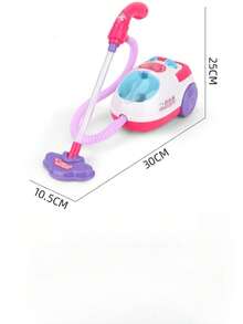 1pc Kids Realistic Vacuum Cleaner Toy Set, Mini Handheld Portable With Roller, Colorful Lights, Educational & Interactive Cleaning Playset, Suitable For 3-12 Years Old Boys And Girls, Gift