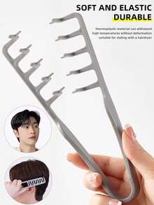 1 Stück Haarkamm mit weiten Zähnen - für Herren, flauschige Textur, ABS Kunststoff strukturierter Griff, geeignet für alle Haartypen, ideal für Zuhause, Schulanfang, Reisen & Urlaub