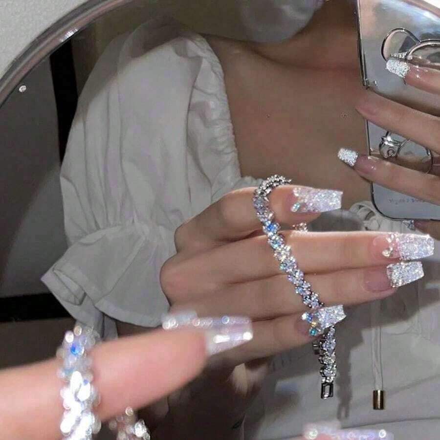 Full Diamond Bracelet For Women  Crystal New Style Bracelet Ring With Diamond Fashion Jewelry Full Diamond Bracelet