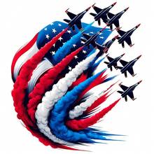 1/2/3PCS Patriotic American Flag Airplane Heat Transfer Template - Red, White, Blue, Fighter Jet And Smoke Trail - Easy Iron-On Application On T-Shirts, Hoodies, Bags, Pillows For Veterans Day, Aviation Enthusiasts - Durable Fabric Decor Gifts, DIY Clothing Decoration, Bold Graphics, Long-Lasting Printing, Apparel Embellishment, Fashionable Customization