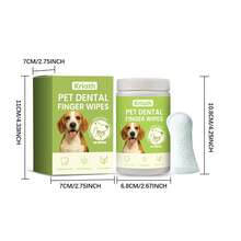 Pet Dental Cleaning Wipes, Gentle Teeth Care Finger Wipes For Cats And Dogs - Multicolor - View 2