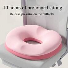 1PC Ergonomic Donut Cushion For Office Chair - Soft Support Pillow With Hip & Waist Protection, Postpartum, 10-Hour Prolonged Sitting, Driving & Desktop Work, Machine Washable Polyester, Seating Comfort Enhancement, Modern Cushioned Design, Durable Soft Material Chair Cushion Seat Cushion Office Supplies Chair Pillow Gaming Chair Desk Accessories