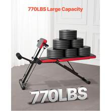 Multi-Functional Weight Bench For Full Body Workout, Roman Chair Hyperextension Bench, 770 Lbs Adjustable & Foldable Equipment For Back Arm Core Ab Workout, Sit Up Exercise Machine For Home Gym - Black - View 3