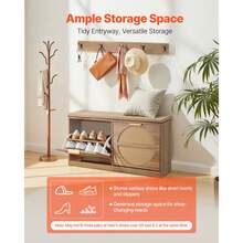 Entryway Shoe Bench, 38.9 X 9.4 X 19.7 Inch Rattan-Like Shoes Bench With Flip Drawers, 440lbs Shoe Storage Rack With Cushion, 4 Compartments And Rattan Doors, For Hallway, Living Room, Bedroom