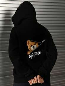 女士宽松长款拉链连帽卫衣，适合秋季、冬季、万圣节、圣诞节等场合，时尚百搭，适合户外穿着。 - 黑色 - 查看 4