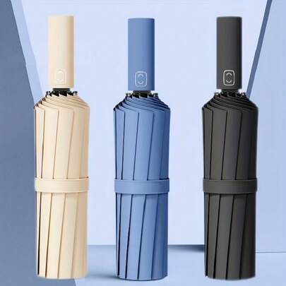 Automatic Umbrella, Automatic Folding Umbrella, Sun Umbrella, Home Entertainment Outdoor Dual-Use Sunshade Umbrella