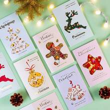 Christmas Greeting Cards, Christmas Cards With Gold Foil Christmas And Embossing, Express Blessings Between Friends, Family And Loved Ones, Suitable For Christmas, Valentine's Day, Thanksgiving, Parties