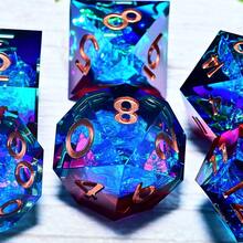 7 Piece Resin Dice Set, Suitable For Christmas Thanksgiving Gift Supplies Decoration Ramadan And Easter Board Game Desktop Dice, Hand Role-Playing Polyhedral Dice, RPG Dice Birthday Gift Holiday Party