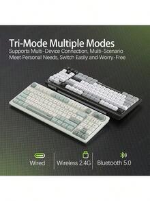 Acer OKR 234 Tri-Mode Wireless Keyboard, Portable And Long-Lasting Battery Life, Perfect For Mobile Office In Cafes And Libraries, Soft Mechanical Feel, Multi-Device Shortcuts, Black - Black - View 4