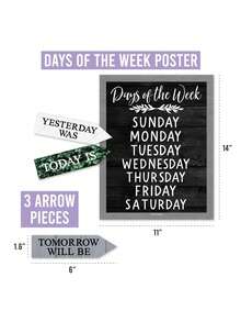 Classroom Calendar, 98 Pieces, Bulletin Board, Hadley Designs, Calendars & Planners, Calendar 2025, Calendar Creative Minimalist, Calendar>Teacher, Yearly Calendars, Calendario 2025-2026, Academic Calendar 2025-2026, Wall Calendar 2025, Numbers Calendar, - 農舍現代灰色 - 查看 2
