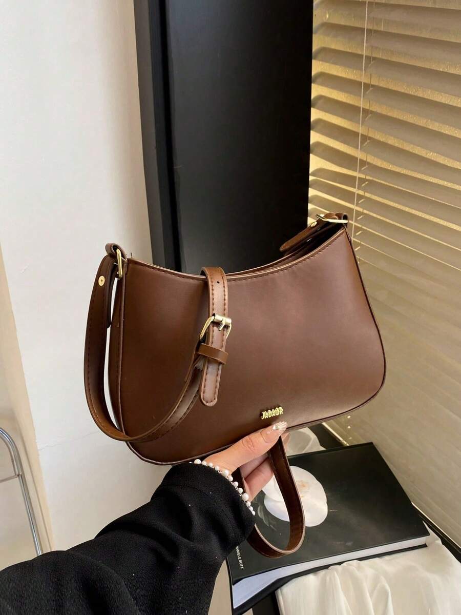 Fashionable And Elegant Minimalist Women's Shoulder Bag, Mini Underarm Bag With Adjustable Long Shoulder Strap, Suitable For Girls & Ladies For Shopping, Dating, Party, Outing, Mall, Business