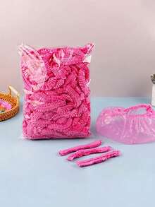 100 قطعة من أغطية الأحذية البلاستيكية القابلة للتخلص منها، أغطية أحذية قابلة للتخلص منها مضادة للانزلاق، أغطية أحذية مقاومة للماء، أغطية أحذية مقاومة للطين، أغطية حماية للأحذية الداخلية والسجاد، مناسبة للاستخدام الداخلي والمكاتب والأيام الممطرة، وكذلك للمدارس والمكاتب والمنازل والسفر.