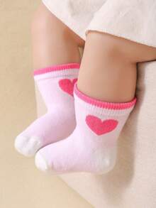 24-Pair Pack Of Baby Girl And Toddler Candy Colors Socks With Adorable Cartoon Animals - Butterflies, Rabbits, Hearts & Flowers. Fun, Unique Patterns, Skin-Friendly And Soft. , Versatile Mid-Calf Socks For Daily Wear, Festival Gifts, Travel. Colors And Styles Randomly Shipped - Multicolor - View 8