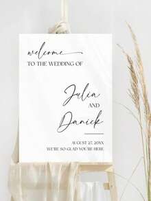 Wedding Welcome Sign, Luxury Wedding Ceremony Decor - Multicolor - View 5