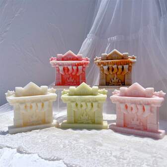 Molde de silicona con forma de chimenea con calcetines para velas de cera de soja, adorno navideño, decoración interior navideña, regalo familiar para el invierno y la Navidad