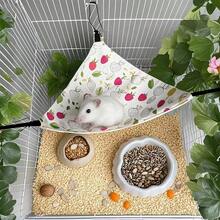 Small Animal Hideaway& Hammock, Cozy House With Roof For Small Pets To Sleep And Hide - Washable Pet Cave& Hideout Corner, Hanging Hammock Hideout Bed, Cage Accessories For Guinea, Hamster, Rat, Glider, Squirrel, Ferret, Kitten, Squirrel, Chinchilla